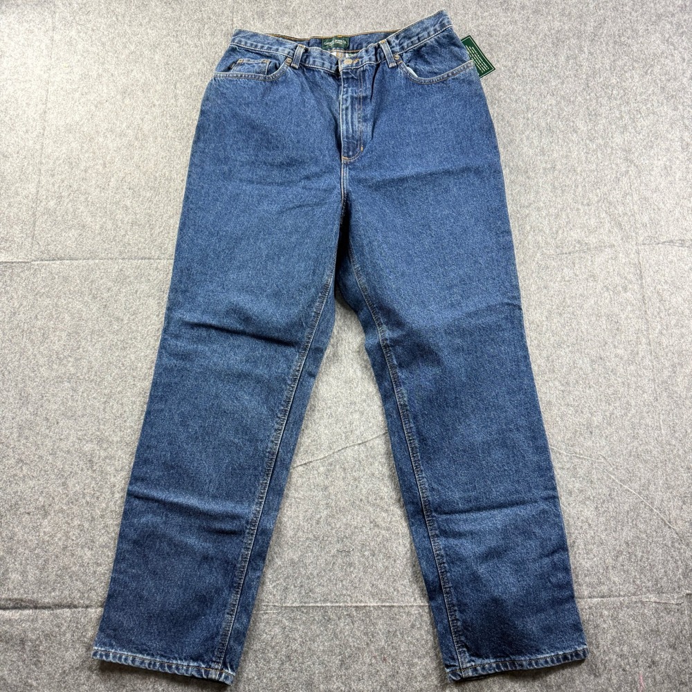 Lauren Ralph Lauren Women's Straight Leg Jeans in Dark Blue Denim